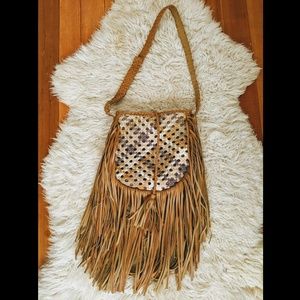 Boho Fringe One Shoulder Mossimo Purse